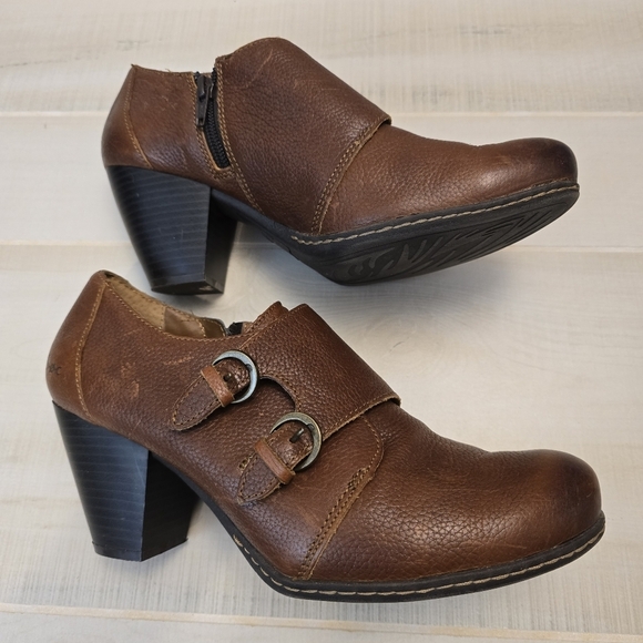 {8.5} B.O.C. Shootie Boot Double Monk Buckle Strap Brown Women's - Picture 1 of 16